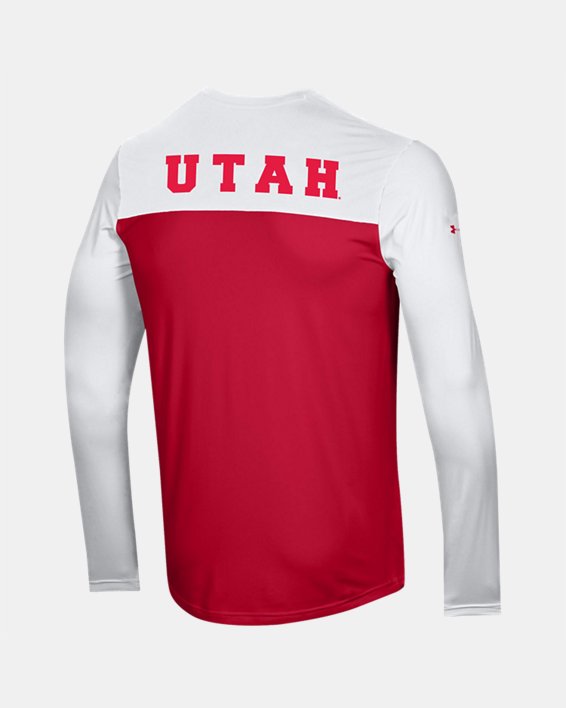 Men's UA Collegiate Long Sleeve Training T-Shirt, Red, pdpMainDesktop image number 1